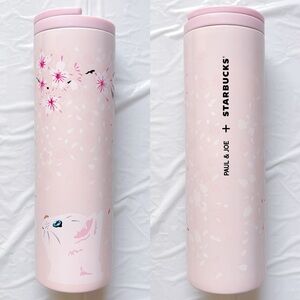 Starbucks x Paul & Joe Sakura Cat Stainless Bottle 473ml Tumbler Rare Limited